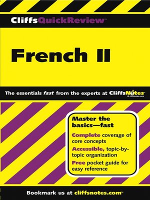 cover image of CliffsQuickReview French II